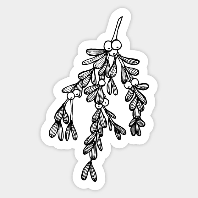 Mistletoe Sticker by crumpetsandcrabsticks